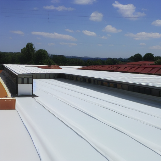 roof with a thermoplastic polyolefin roofing system